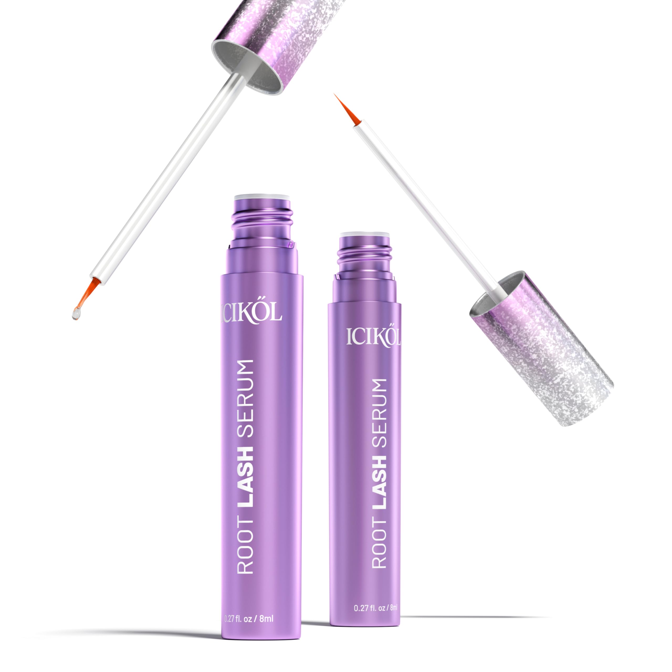 ICIKOL Lash Serum for Eyelash Growth | Advanced Peptide & Biotin Formula, Prostaglandin-Free, 16mL