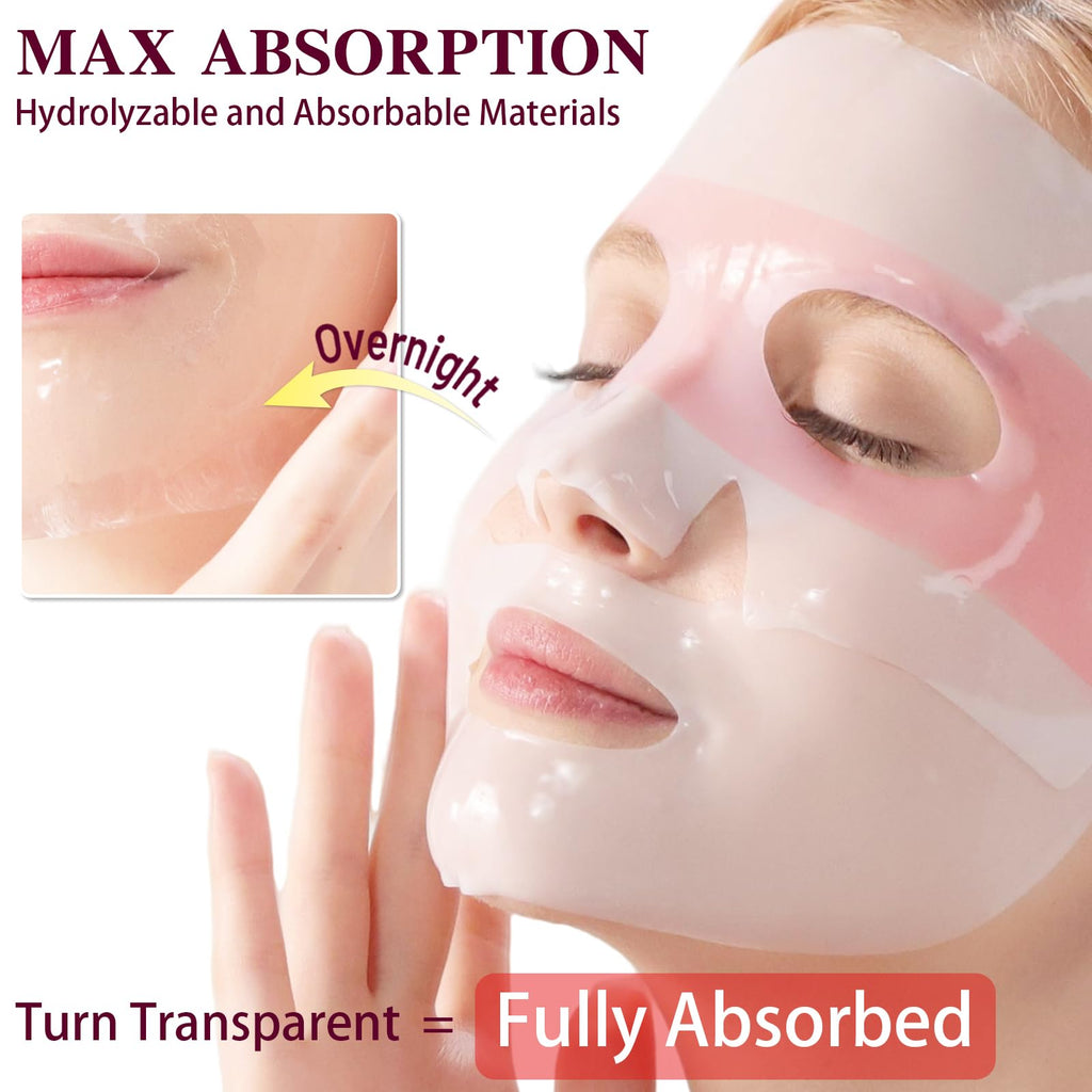 ICIKOL Collagen Face Mask with Ginseng & Peptides – 4 Sheets