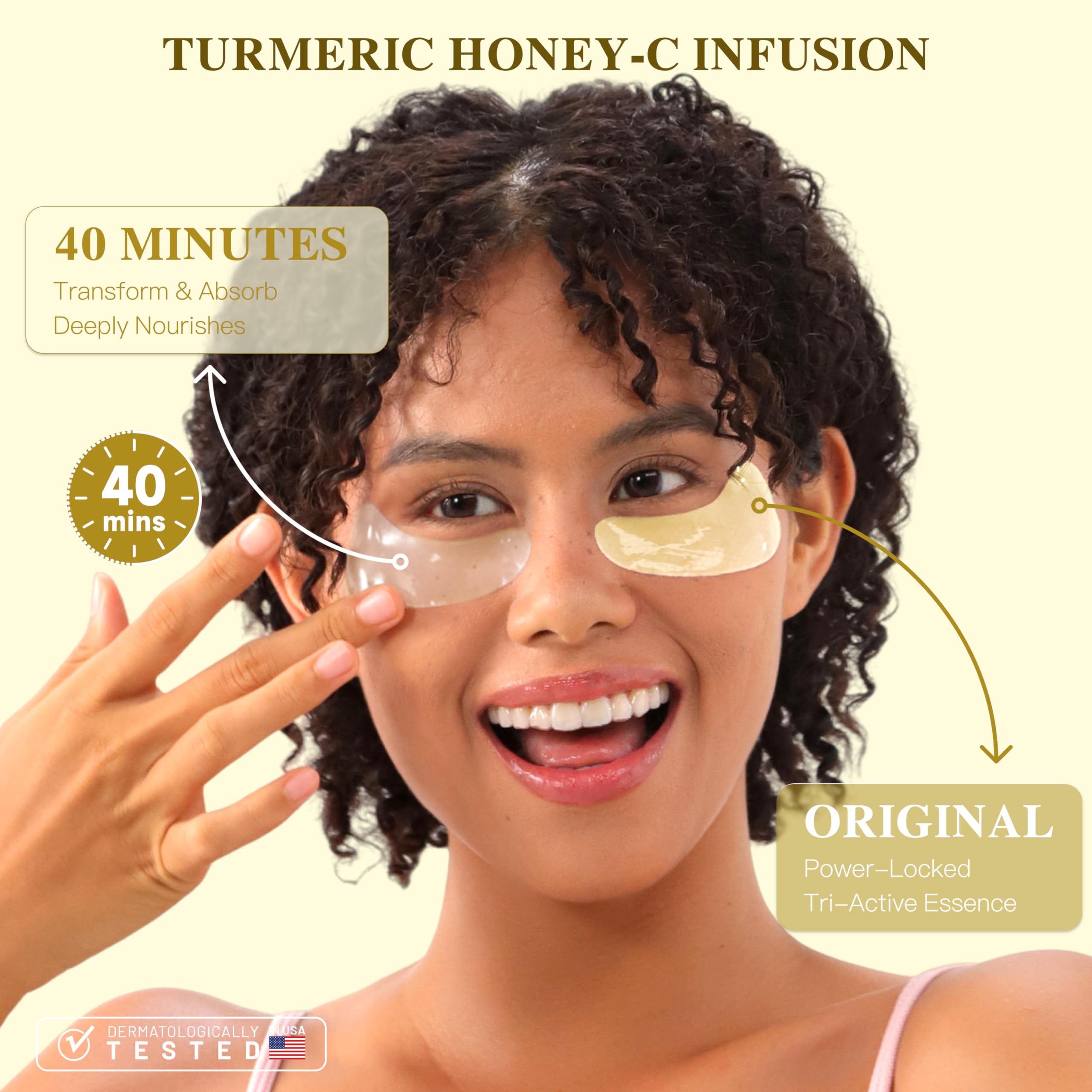 ICIKOL Collagen Under Eye Patches with Turmeric – Hydrating Undereye Mask (12 Pairs)