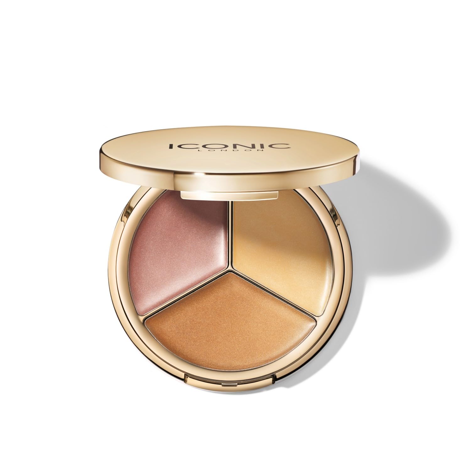 ICONIC LONDON Dewy Glow Highlighter – Trio of Creamy Shades for Radiant Skin