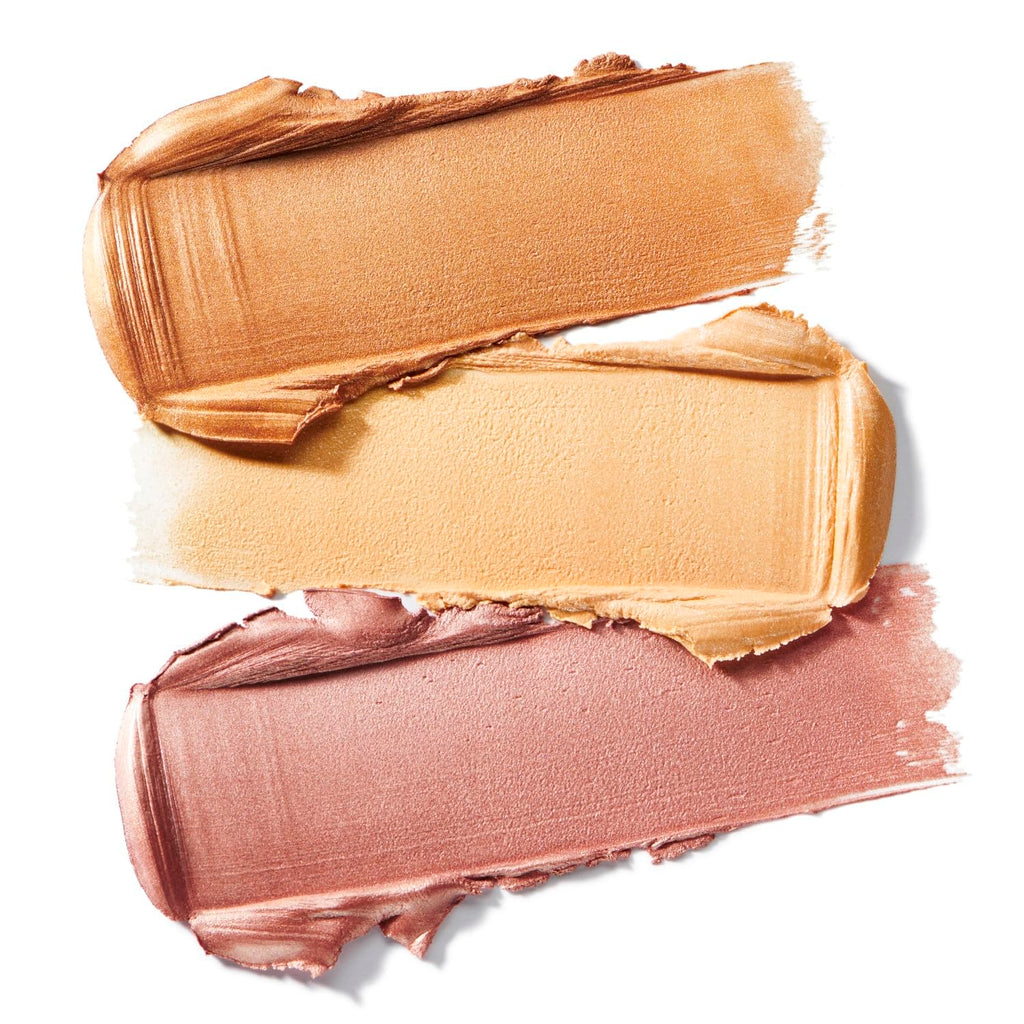 ICONIC LONDON Dewy Glow Highlighter – Trio of Creamy Shades for Radiant Skin