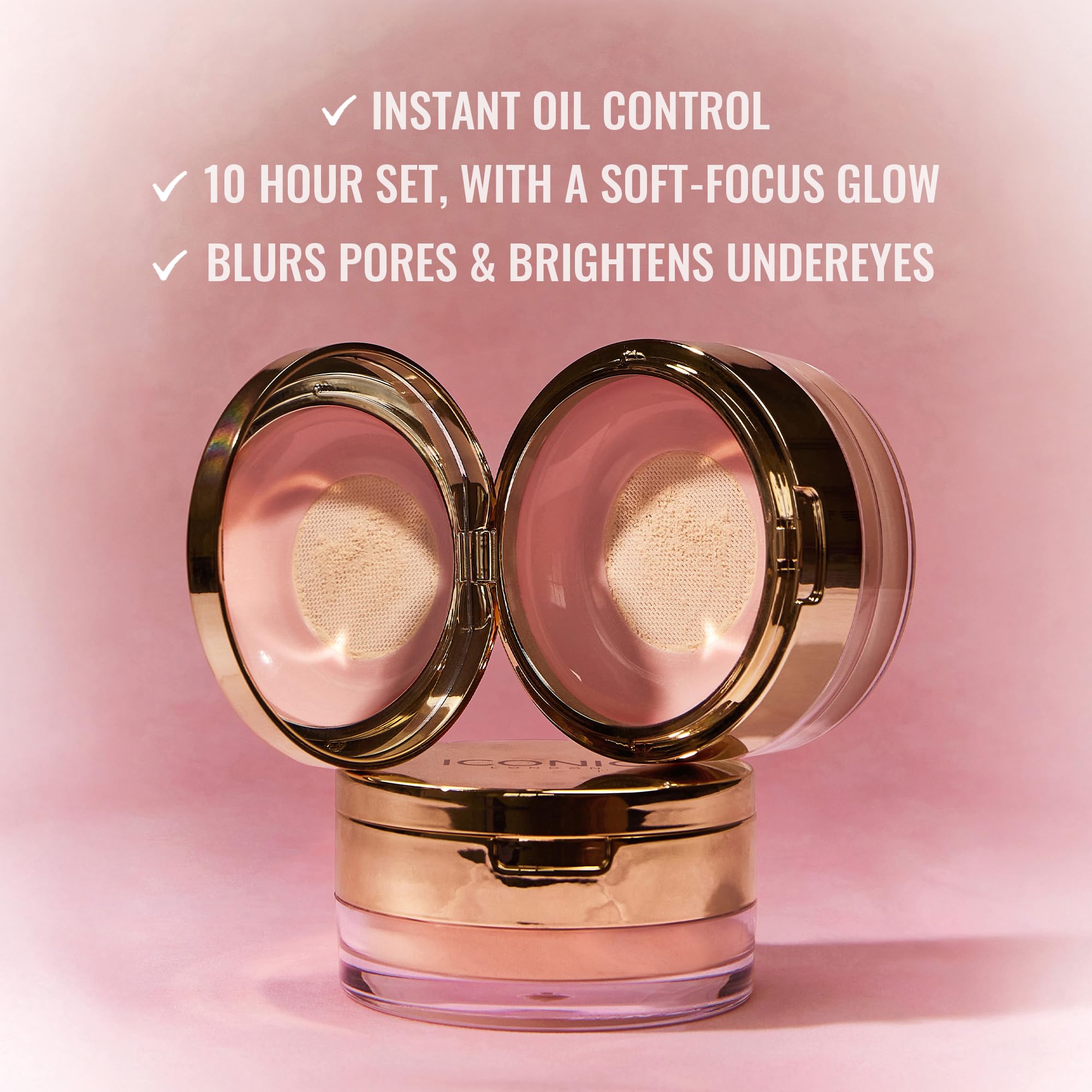 ICONIC LONDON Velvet Blur Translucent Setting Powder | Hydrating, Weightless Matte Finish