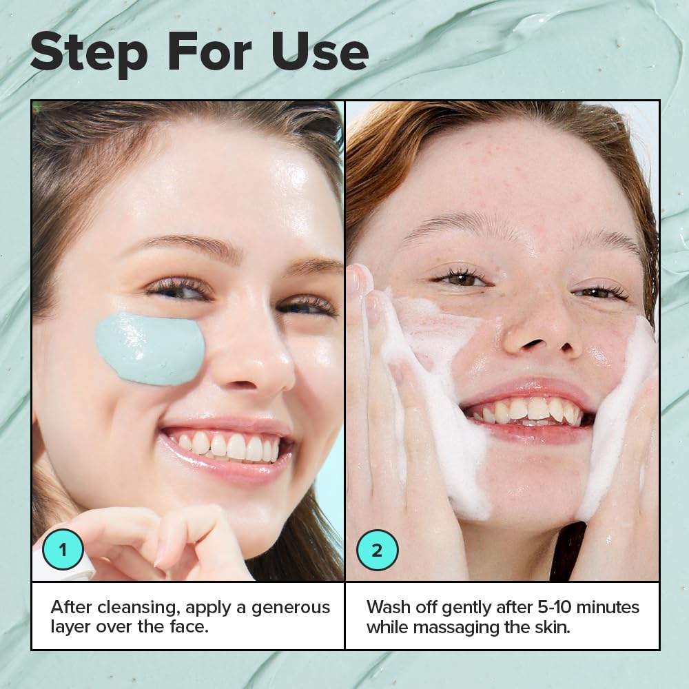 I DEW CARE Wash Off Face Mask Chill Mo-Mint – Soothing Peppermint, Korean Skincare 3.38 oz