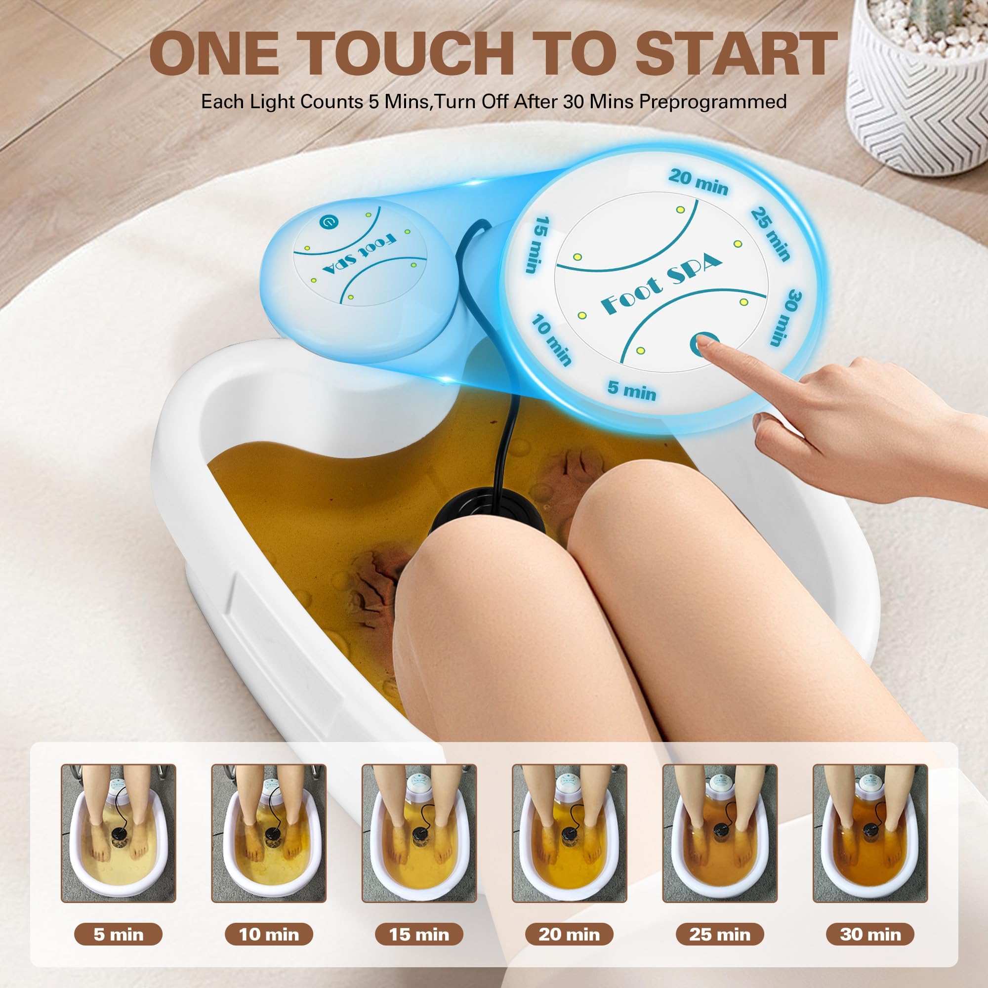 Idudbid Ionic Foot Bath Detox Machine - Home Spa Detox Kit (Array x2 + Liner)