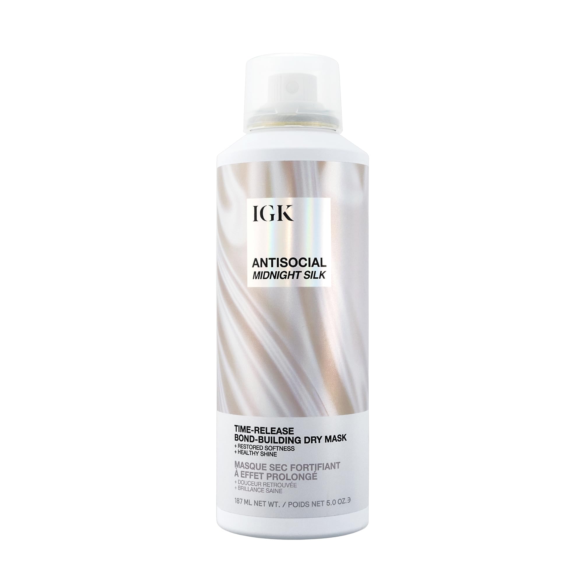 IGK Antisocial Midnight Silk Bond-Building Dry Hair Mask — No-Rinse Leave-In, 5 oz (Limited Edition)