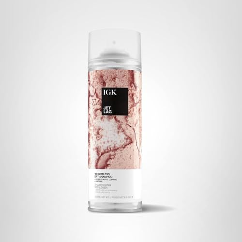IGK Jet Lag Invisible Dry Shampoo – Weightless Refresh for Fine Hair | Vegan & Cruelty-Free | 6.3 Oz