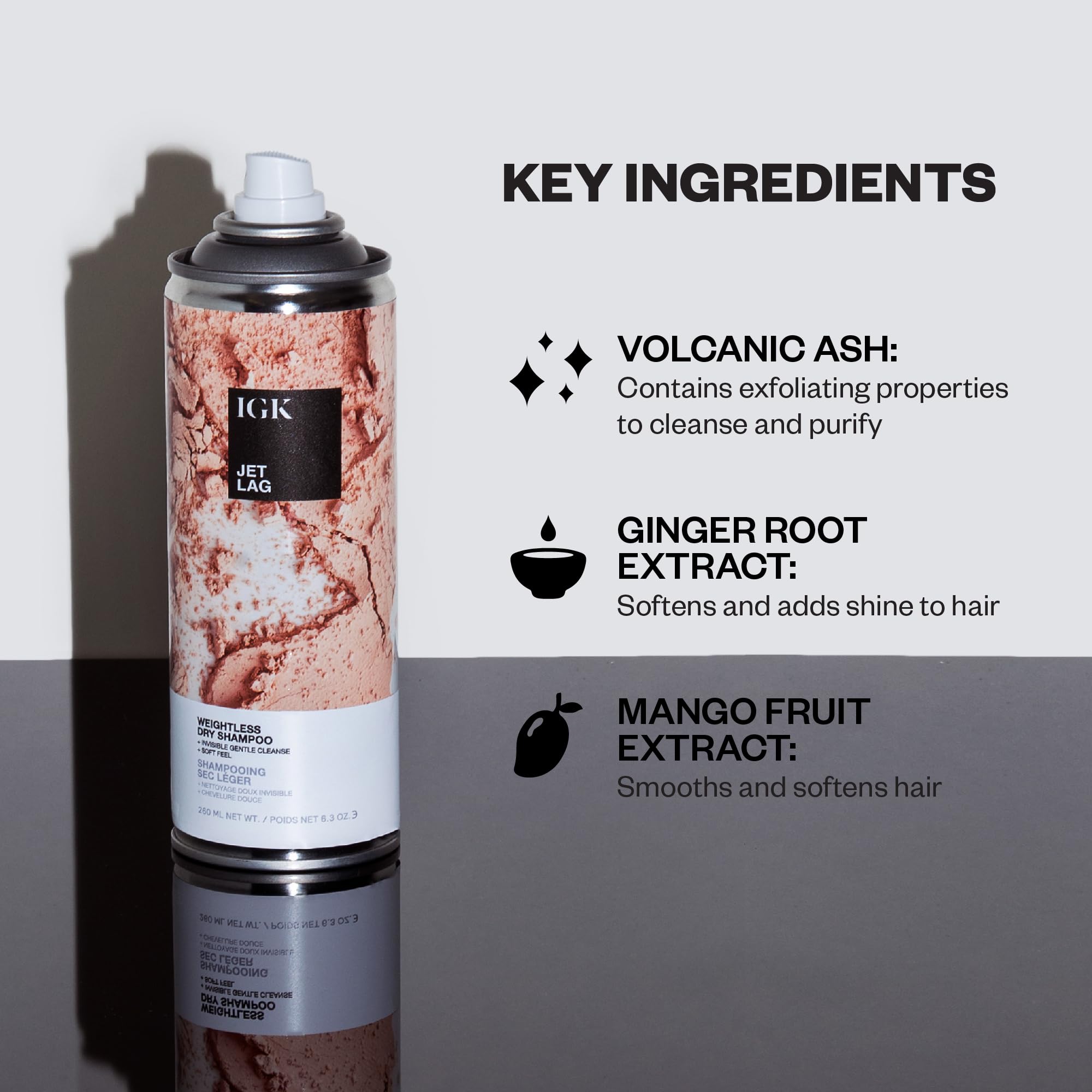IGK Jet Lag Invisible Dry Shampoo Travel — Weightless Refresh for Fine Hair | Vegan & Cruelty-Free | 2 oz