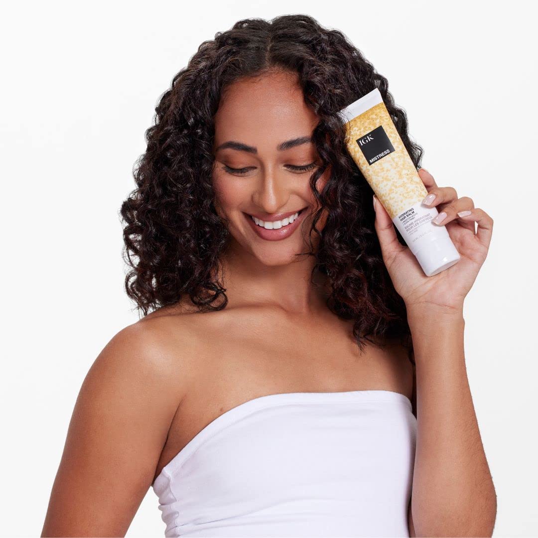 IGK Mistress Hydrating Hair Balm Travel — Lightweight Frizz Control & Shine (1.7 oz) | Vegan Cruelty-Free