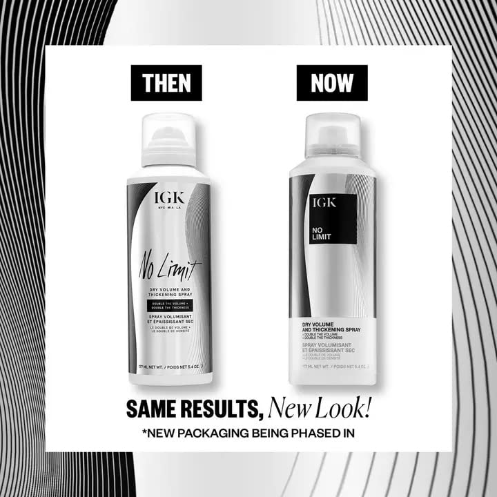 IGK No Limit Dry Volume & Thickening Spray — Buildable, Touchable Hair | Vegan & Cruelty-Free | 5.4 oz