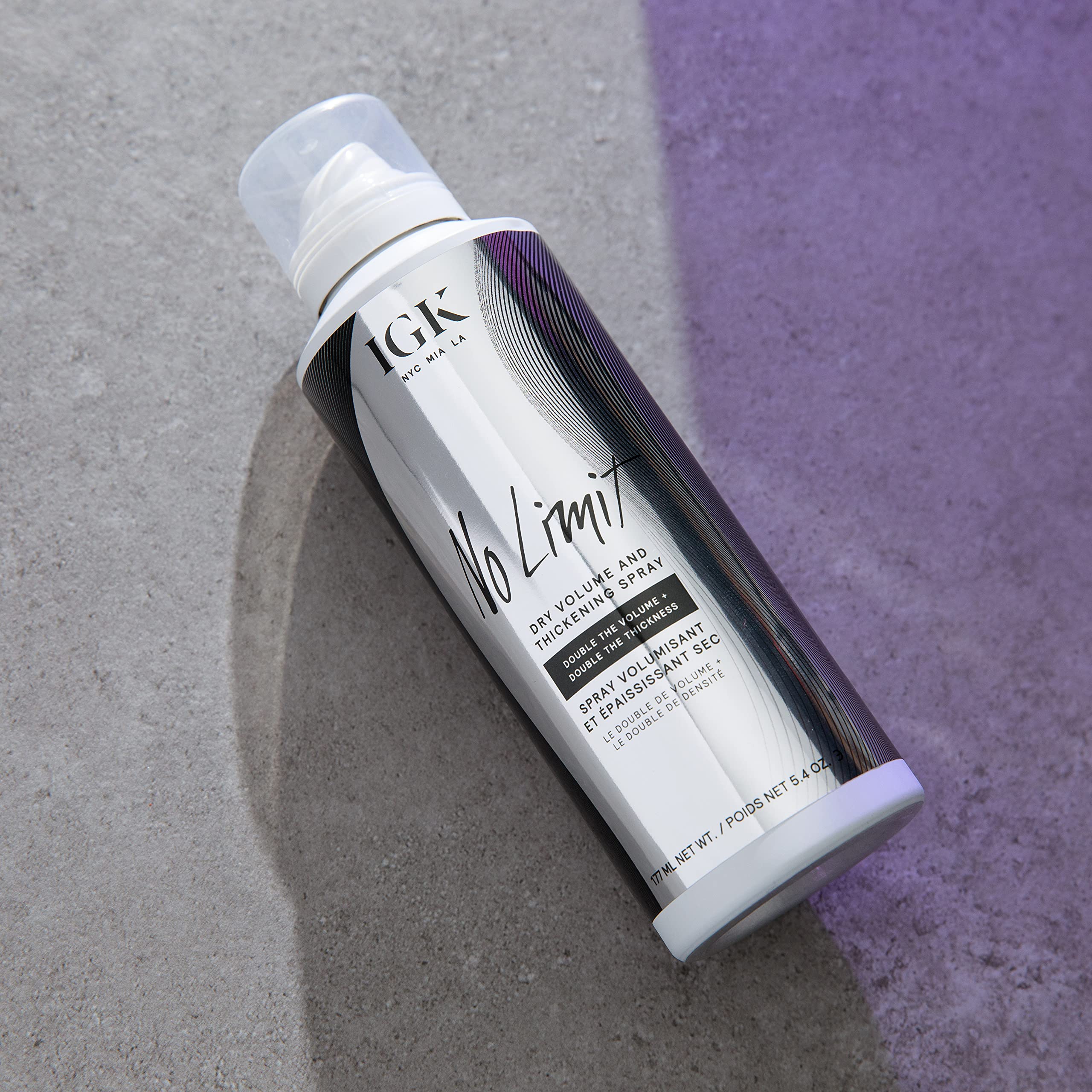 IGK No Limit Dry Volume & Thickening Spray — Buildable, Touchable Hair | Vegan & Cruelty-Free | 5.4 oz