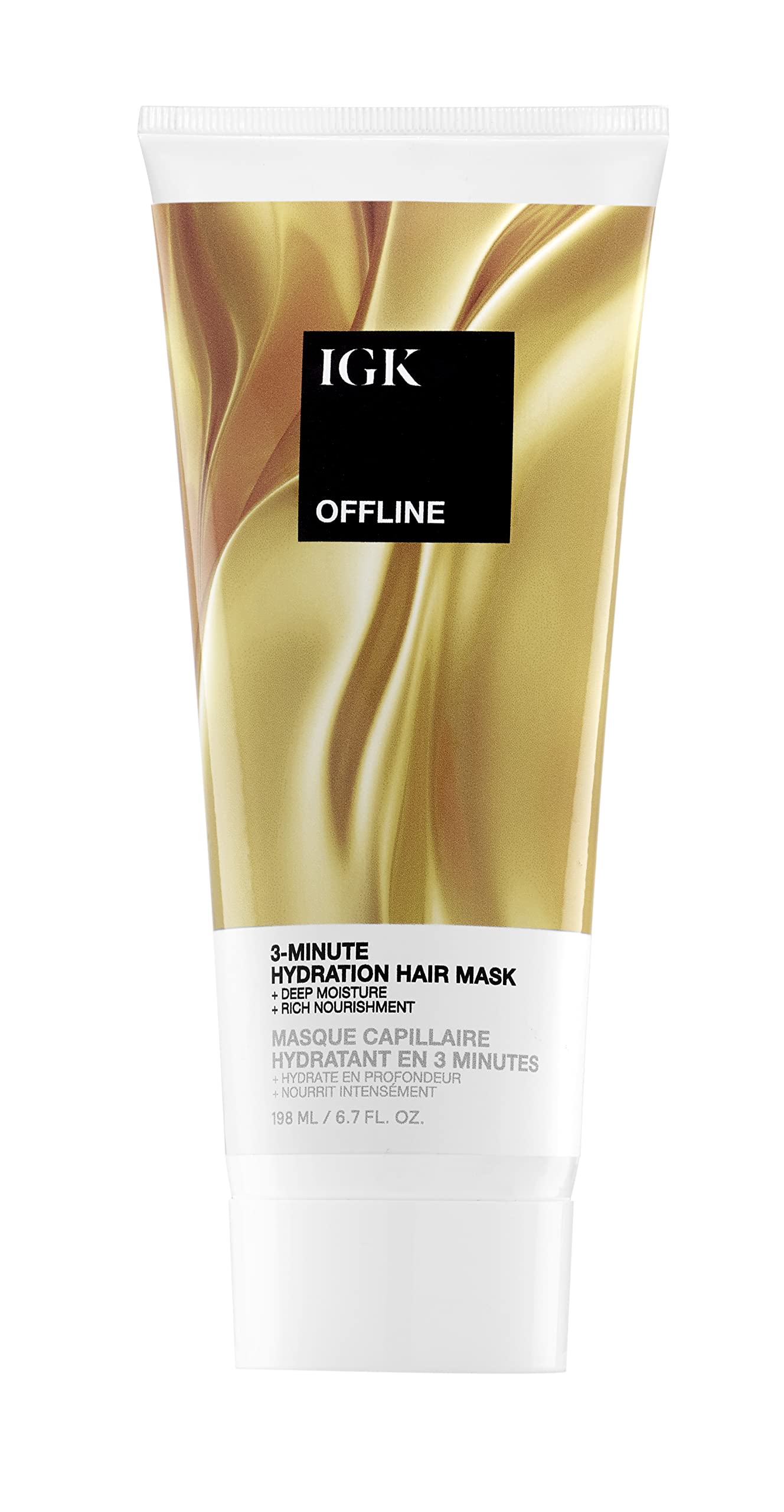 IGK Offline 3-Minute Hydration Hair Mask | Moisture, Nourishment & Shine | Vegan & Cruelty-Free | 6.7 oz