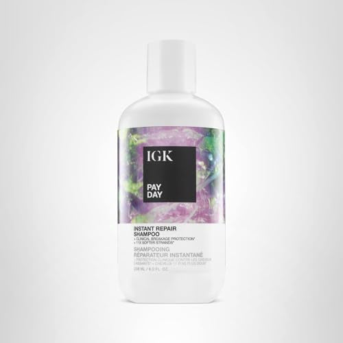 IGK PAY DAY Instant Repair Shampoo | Bond-Building + Vegan Silk | 8 Oz