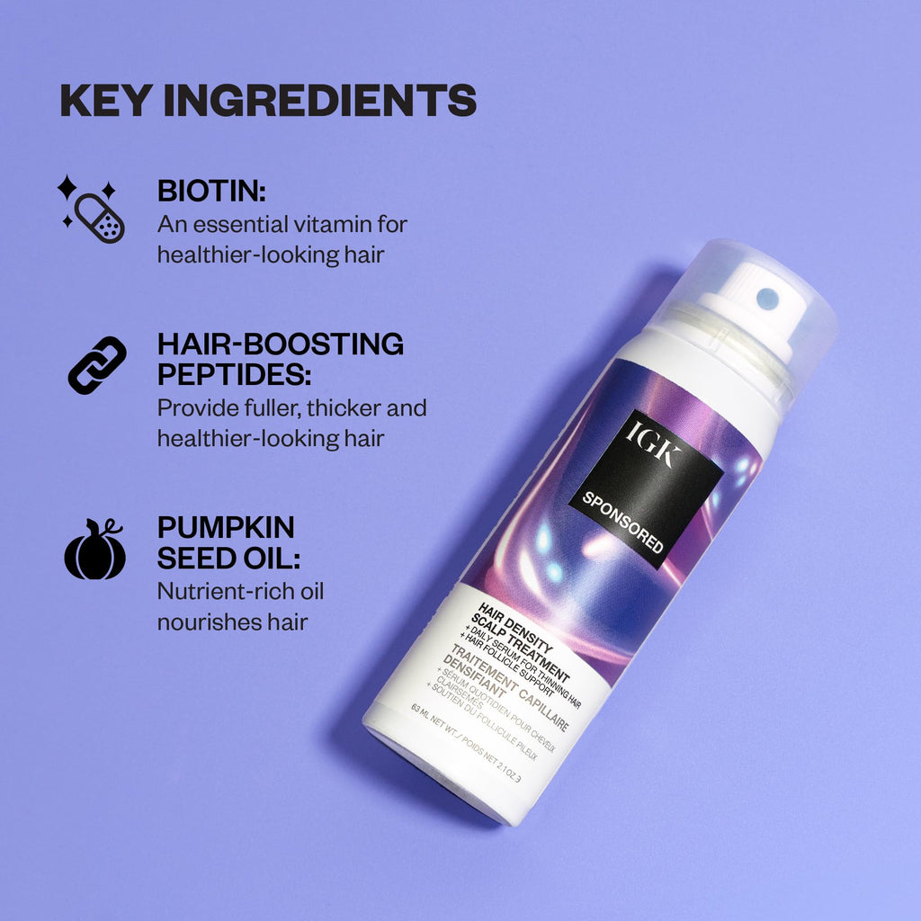 IGK Sponsored Scalp Treatment for Hair Growth – Serum-in-Mist for Fuller, Thicker Hair (2.1oz)