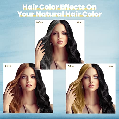 IIIMEIDU Hair Dye Shampoo for Gray Hair Coverage | 3-in-1 Natural Black Dye, 500ml