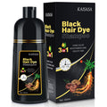 IIIMEIDU Hair Dye Shampoo for Gray Hair Coverage | 3-in-1 Natural Black Dye, 500ml