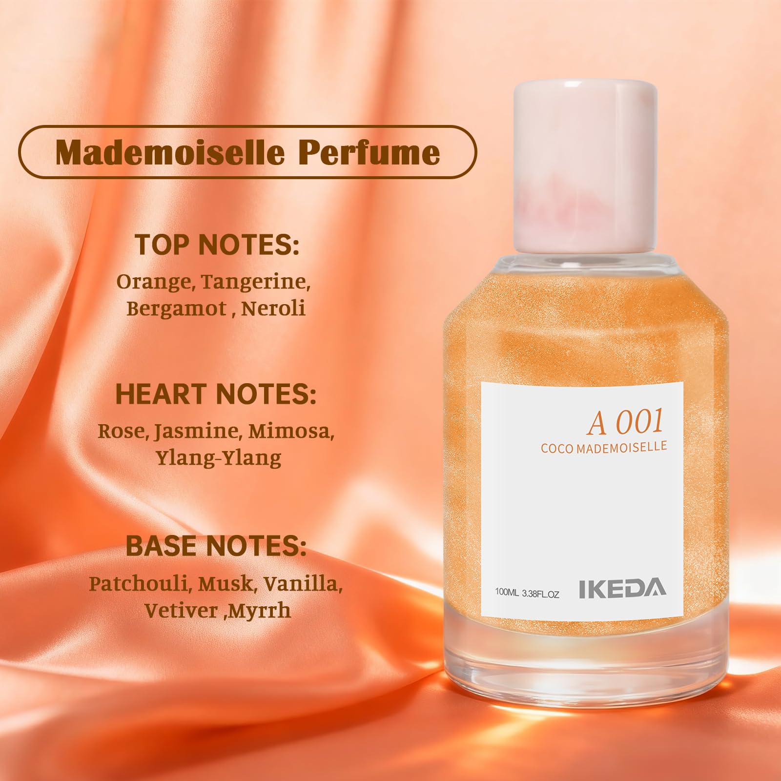 Ikeda Style-Life Women's Eau de Parfum – 100 ml, Long-Lasting Rose-Citrus-Vanilla Scent