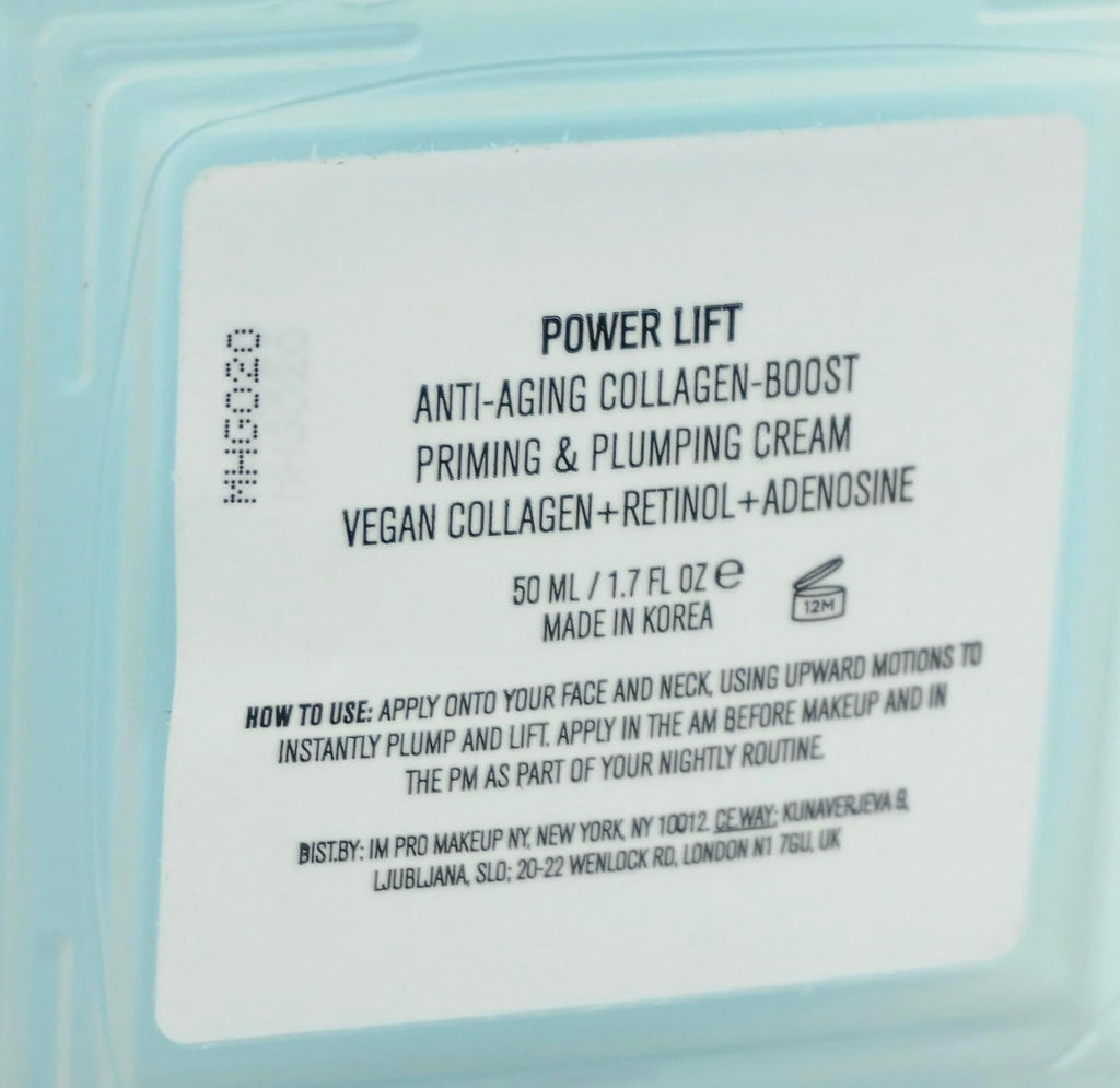 Il Makiage Power Lift Plumping Cream – Advanced Anti-Aging & Priming, 1.69 oz, Vegan