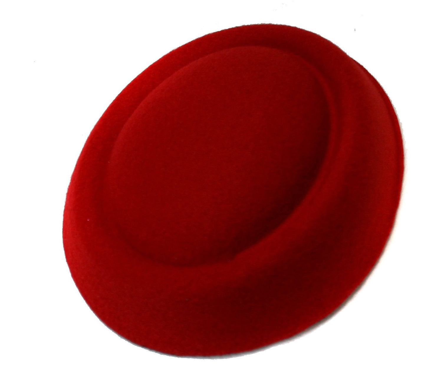 Caprilite Red Fascinator Hat Pill Box Hatinator UK Wedding Ascot Races Clip Felt