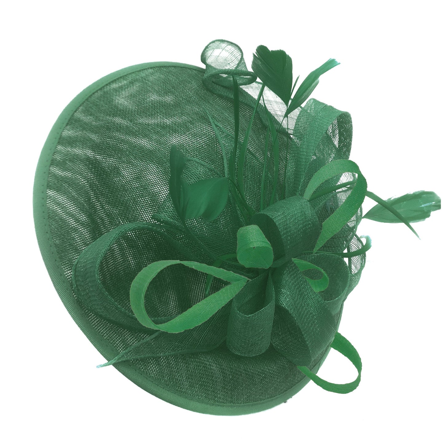 Caprilite Big Saucer Sinamay Green Mixed Colour Fascinator On Headband