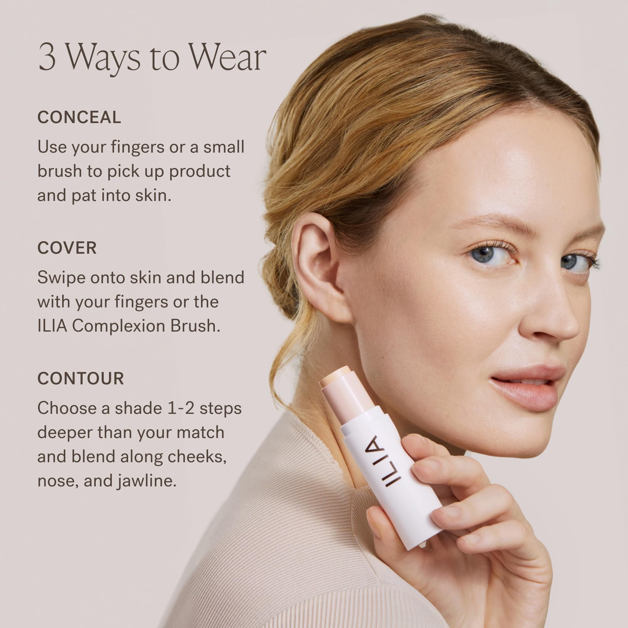 ILIA Skin Rewind Complexion Stick 11W Willow – Foundation + Concealer + Skincare | Vegan & Clean Makeup