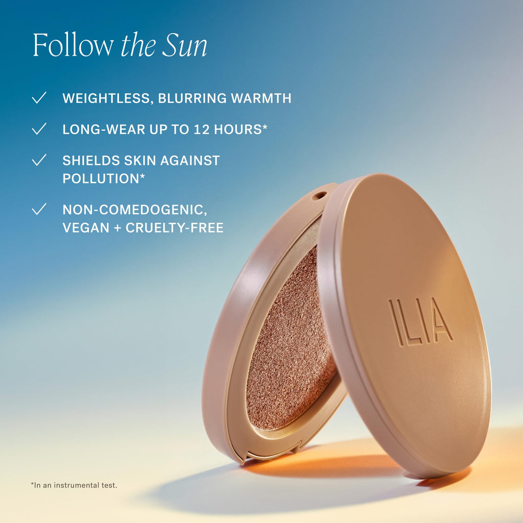 ILIA Sunshift Cream Bronzer Bask – Weightless, Non-Comedogenic, Vegan & Cruelty-Free (0.27 oz)