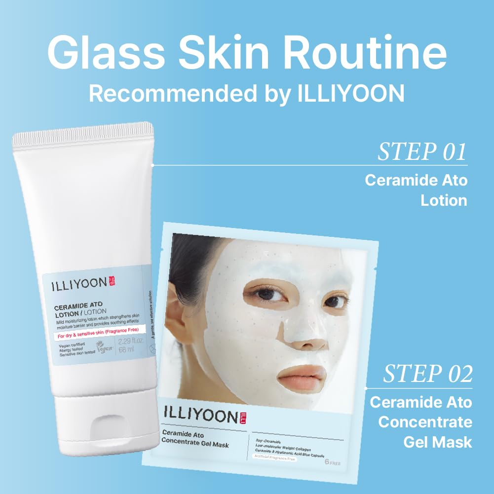 Illiyoon Ceramide Ato Concentrate Gel Mask – Hydrating Overnight Hydrogel with Ceramide, Collagen & Hyaluronic Acid