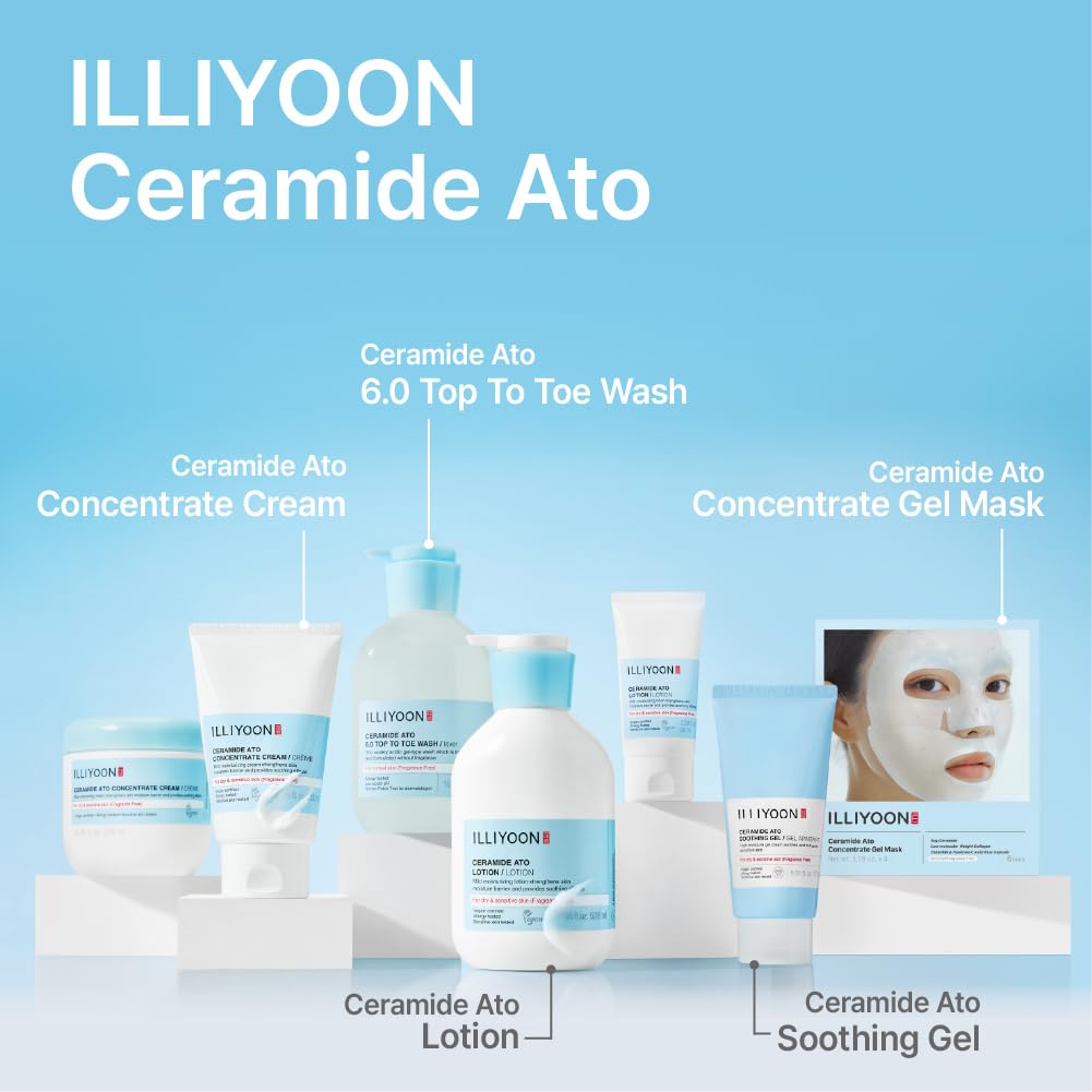 Illiyoon Ceramide Ato Concentrate Gel Mask – Hydrating Overnight Hydrogel with Ceramide, Collagen & Hyaluronic Acid