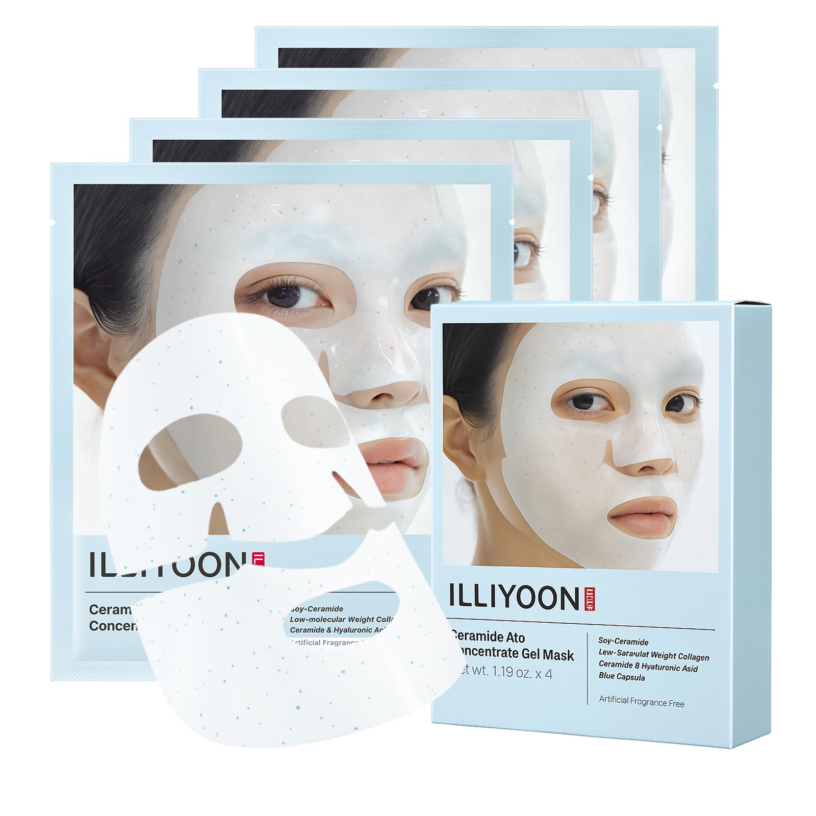 Illiyoon Ceramide Ato Concentrate Gel Mask – Hydrating Overnight Hydrogel with Ceramide, Collagen & Hyaluronic Acid