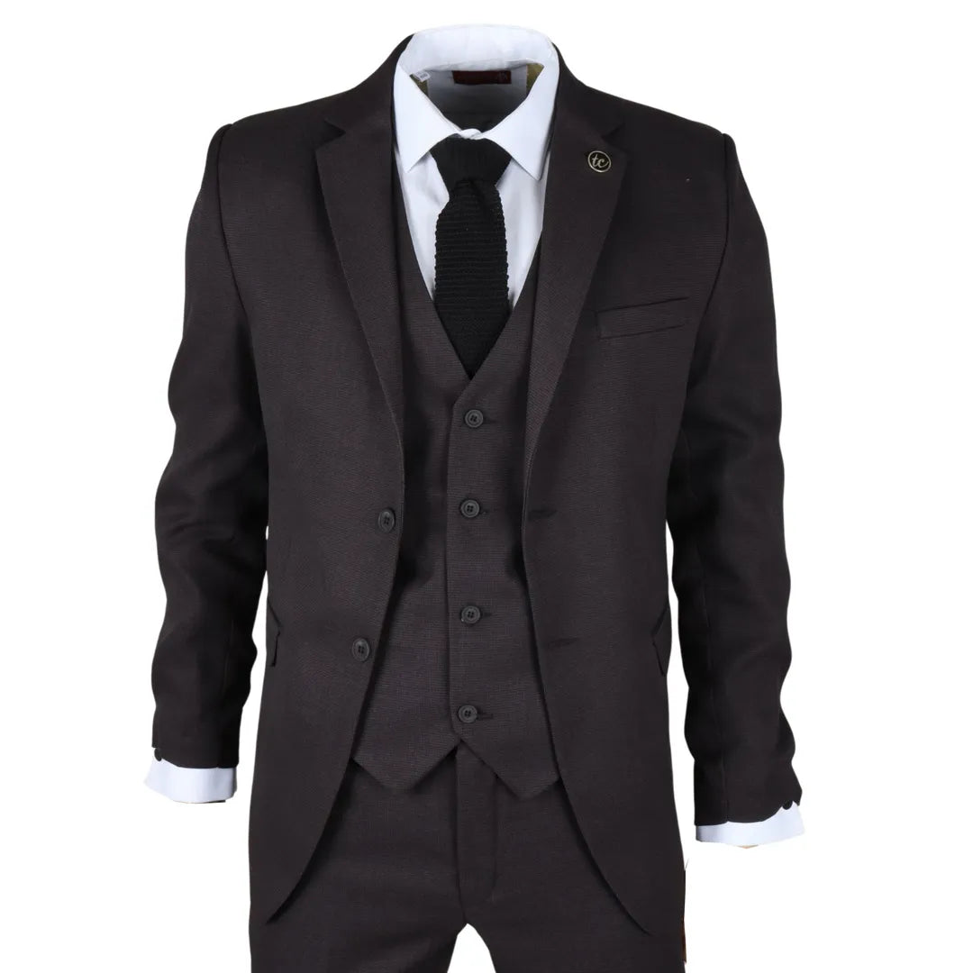 IM06 - Men's 3 Piece Charcoal Grey Classic Suit