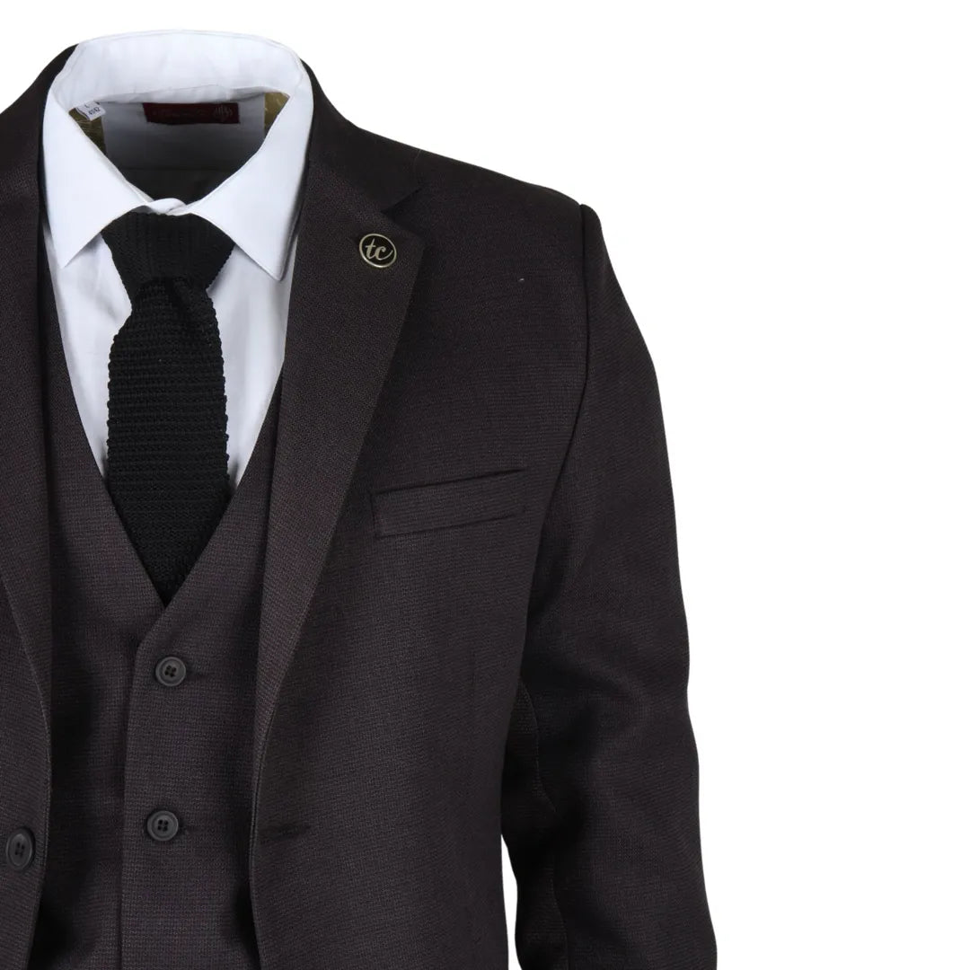 IM06 - Men's 3 Piece Charcoal Grey Classic Suit