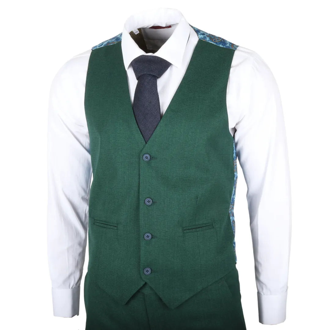 IM08 - Men's 3 Piece Green Classic Suit