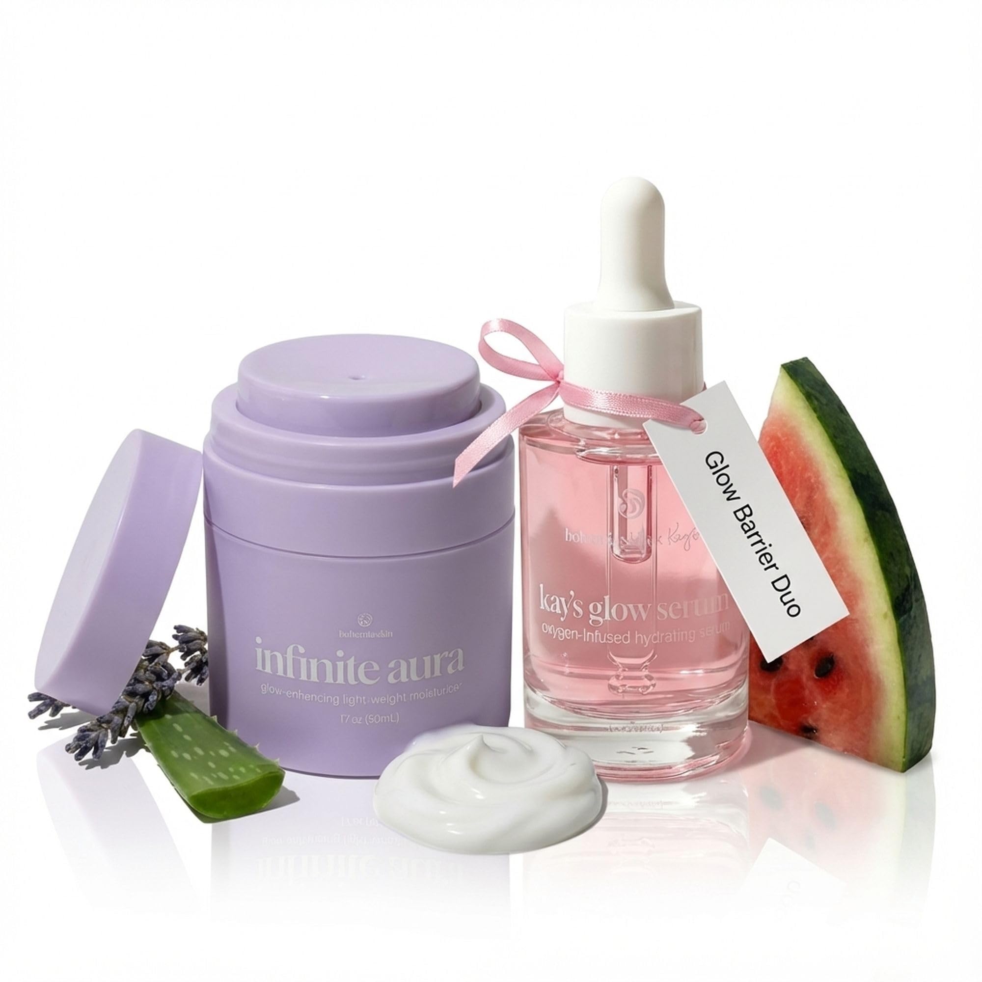 Bohemia Skin Kay’s Glow Serum & Infinite Aura Moisturizer Bundle — THD Vitamin C Serum + Copper Peptide Barrier Cream