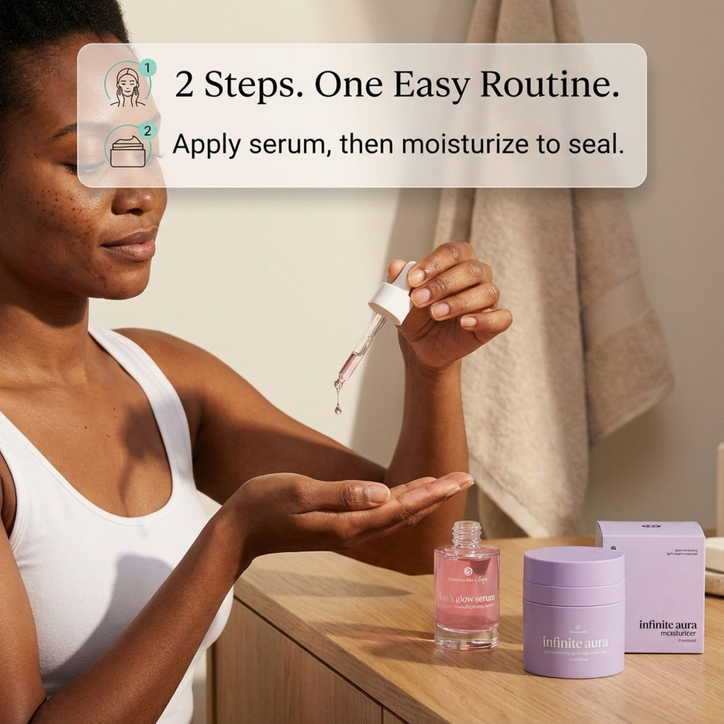 Bohemia Skin Kay’s Glow Serum & Infinite Aura Moisturizer Bundle — THD Vitamin C Serum + Copper Peptide Barrier Cream