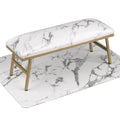 IMENE Arm Rest for Nails – Microfiber Leather Hand Rest & Nail Table Mat Marble