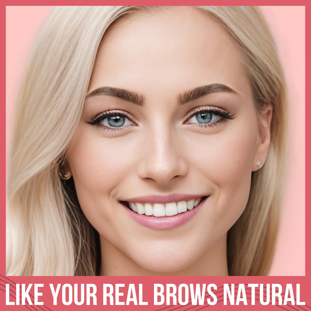 iMethod Eyebrow Pen: 4 Fork Tip + Spoolie Brush for Natural, Long-Lasting Brows (Reddish Brown)