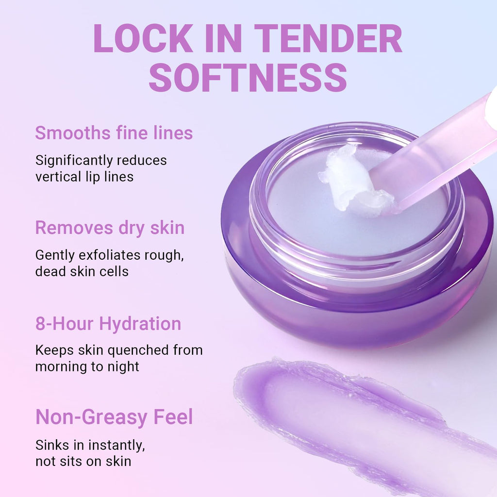 iMethod Lip Mask Overnight - 8-Hour Hydration Lip Sleeping Mask with Hyaluronic Acid (Peach)