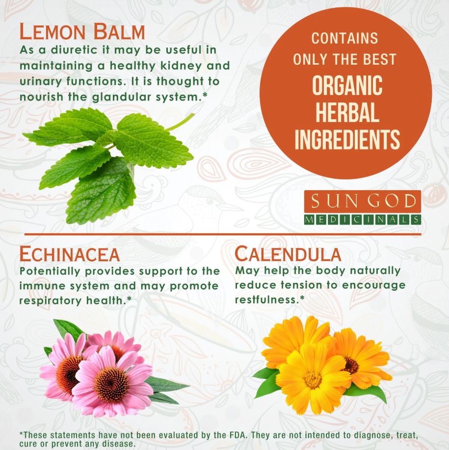Organic IMMUNE DEFENSE Herbal Tea with 10 FREE Tea Bags