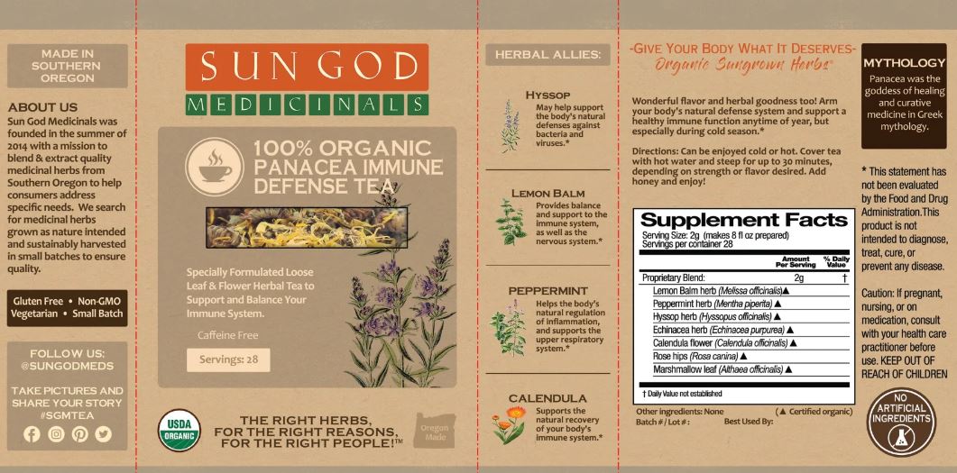 Organic IMMUNE DEFENSE Herbal Tea with 10 FREE Tea Bags
