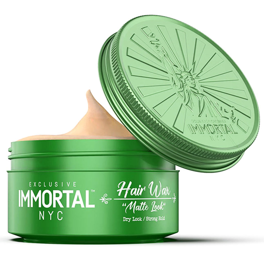 Immortal NYC Matte Look Hair Wax – Strong Hold, Matte Finish, Natural Look