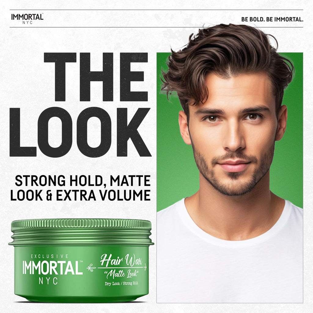 Immortal NYC Matte Look Hair Wax – Strong Hold, Matte Finish, Natural Look