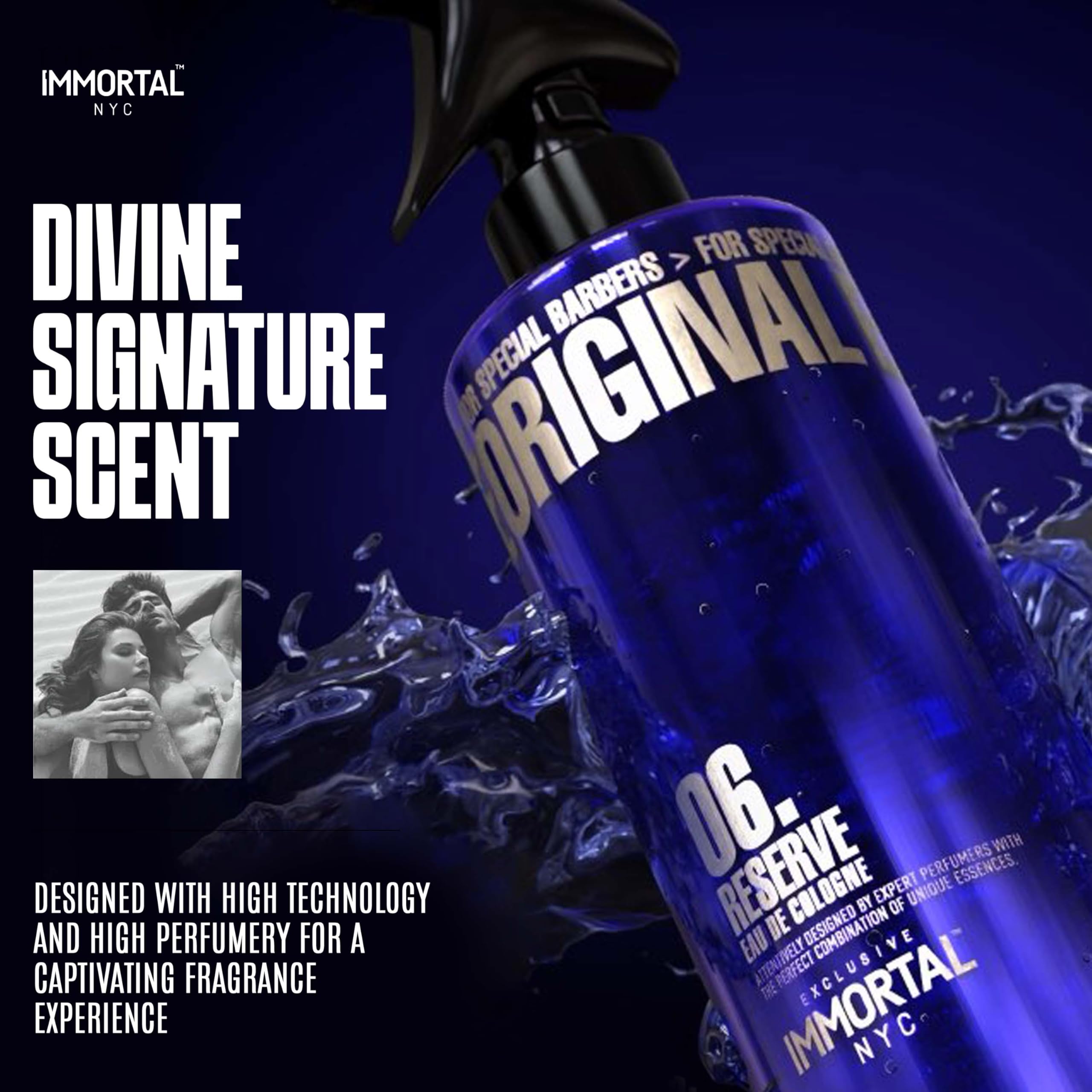 Immortal NYC Reserve 06 After Shave Spray for Men – 17 oz / 500 ml | Softens Skin, Refreshes, Moisturizes