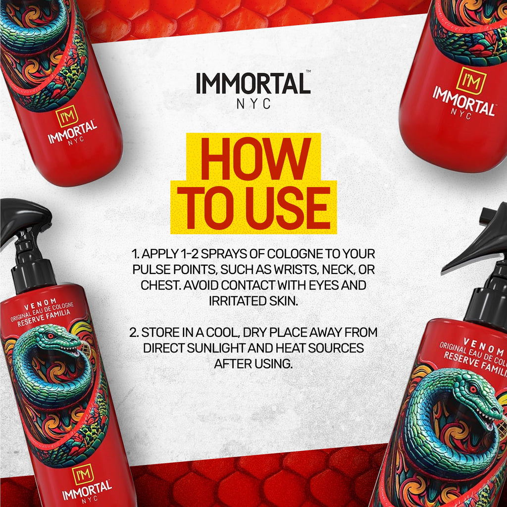 Immortal NYC Reserve Venom After Shave for Men – 17 oz, Moisturizing, Fruity Floral