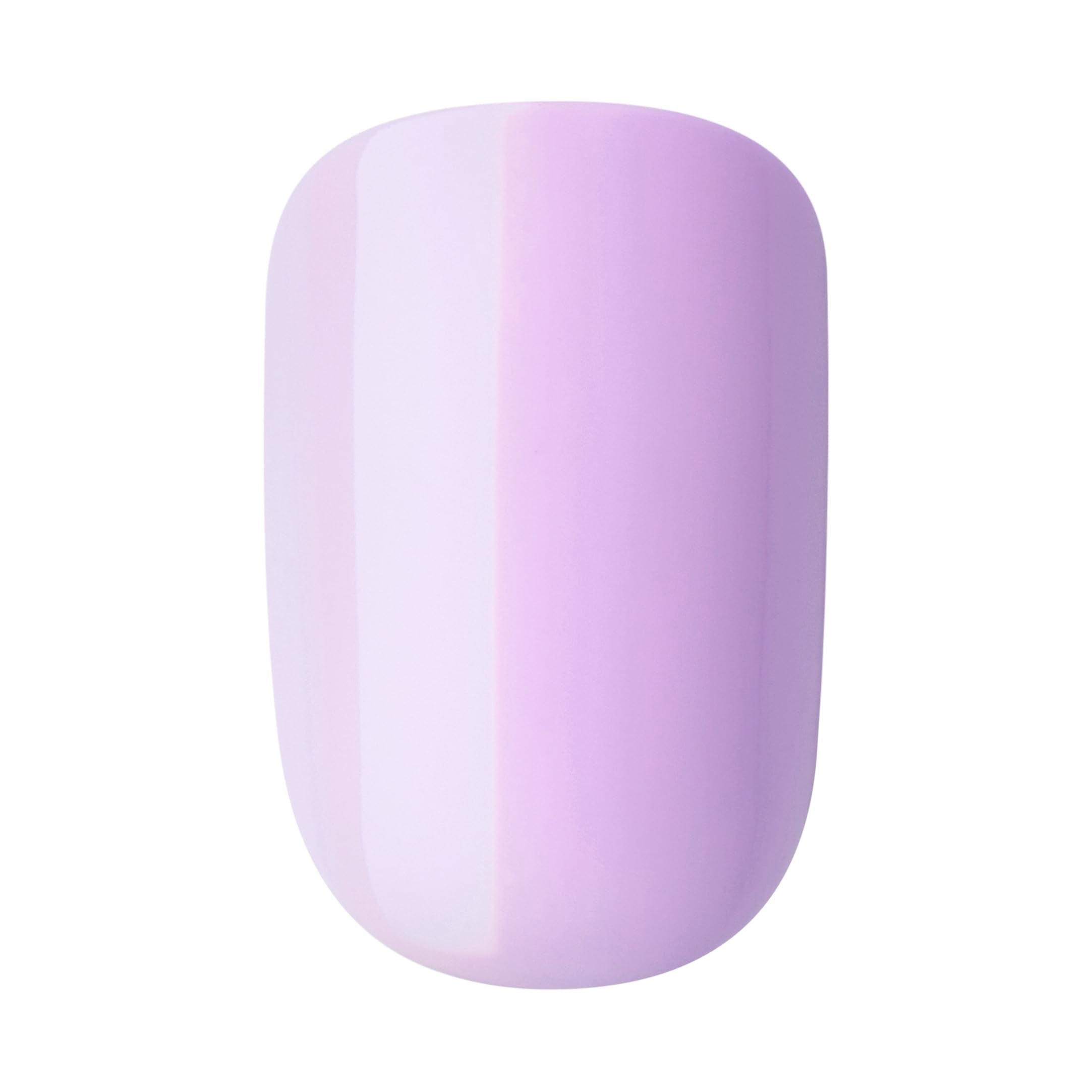 imPRESS Color Press-On Manicure Lavender – Short & Square, 30 Nails, No Dry Time, Chip Proof
