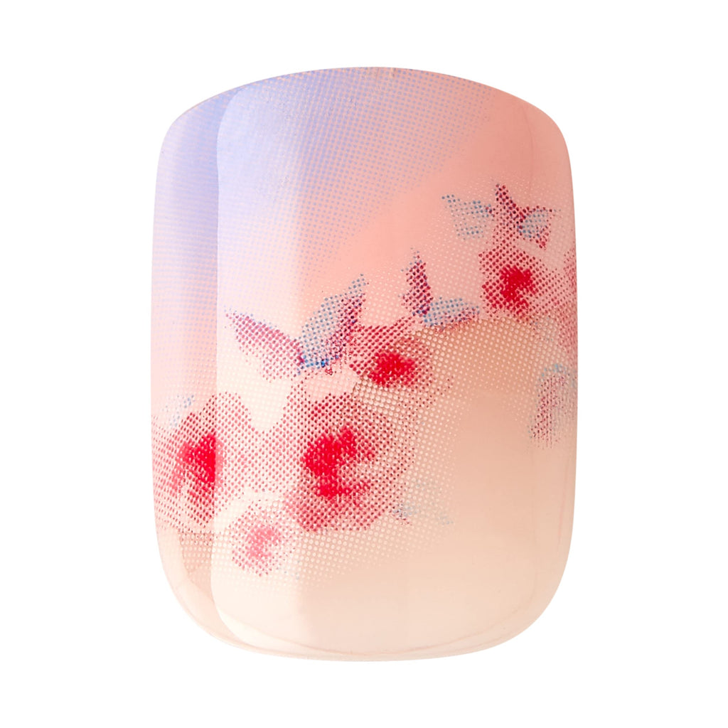 KISS imPRESS x LoveShackFancy Limited Edition: Sunkissed Peach Short Square Nails with Prep Pad & Tools