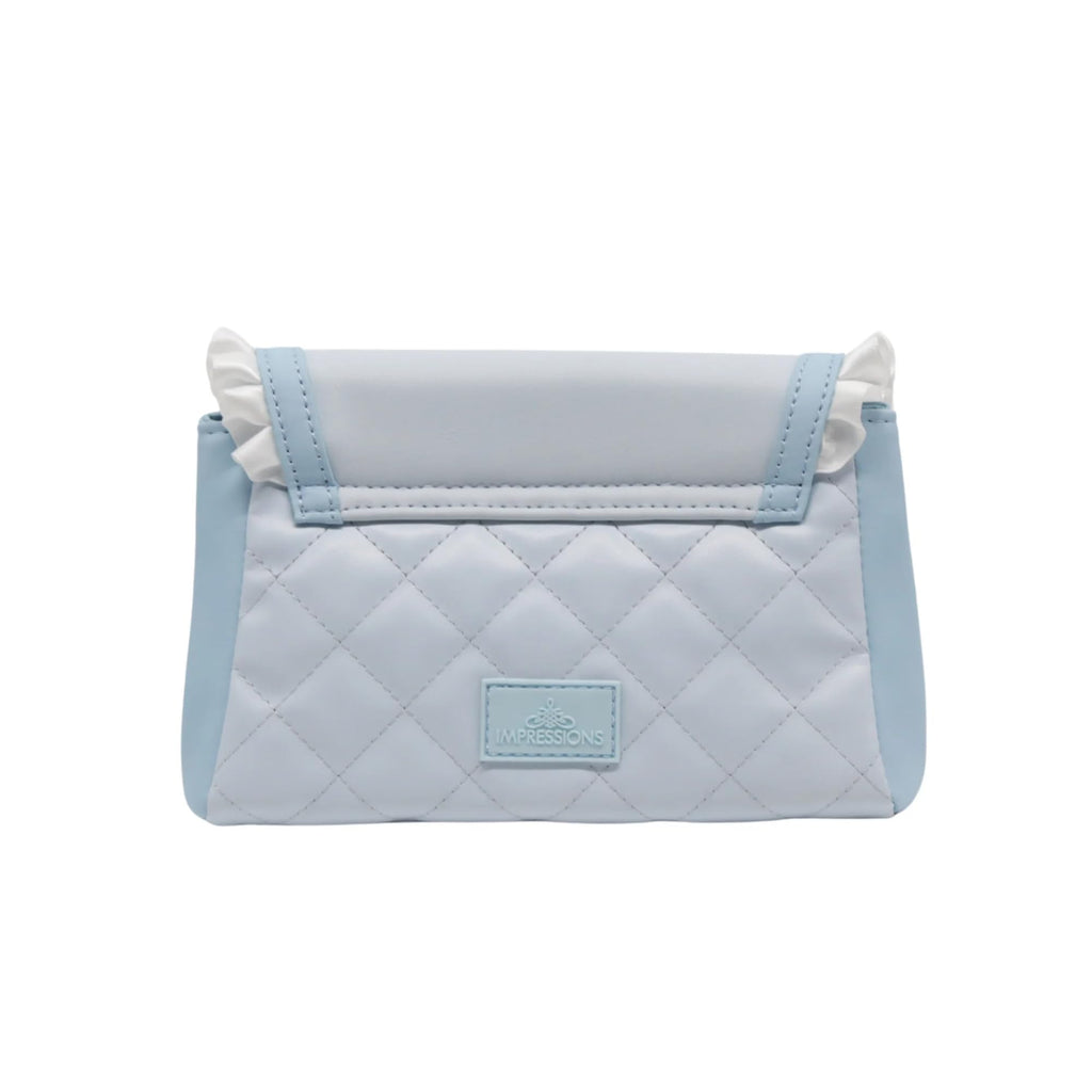 Impressions Vanity Cinnamoroll Lovely Ribbon Pouch with Detachable Wristlet | Faux Saffiano Leather Cosmetic Bag