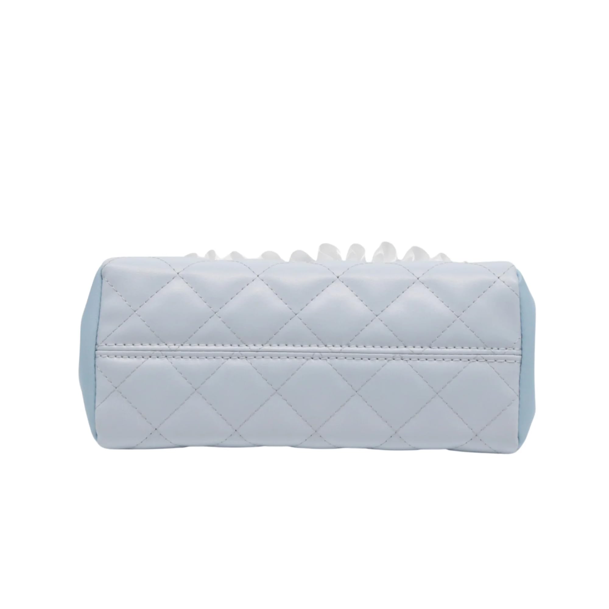Impressions Vanity Cinnamoroll Lovely Ribbon Pouch with Detachable Wristlet | Faux Saffiano Leather Cosmetic Bag
