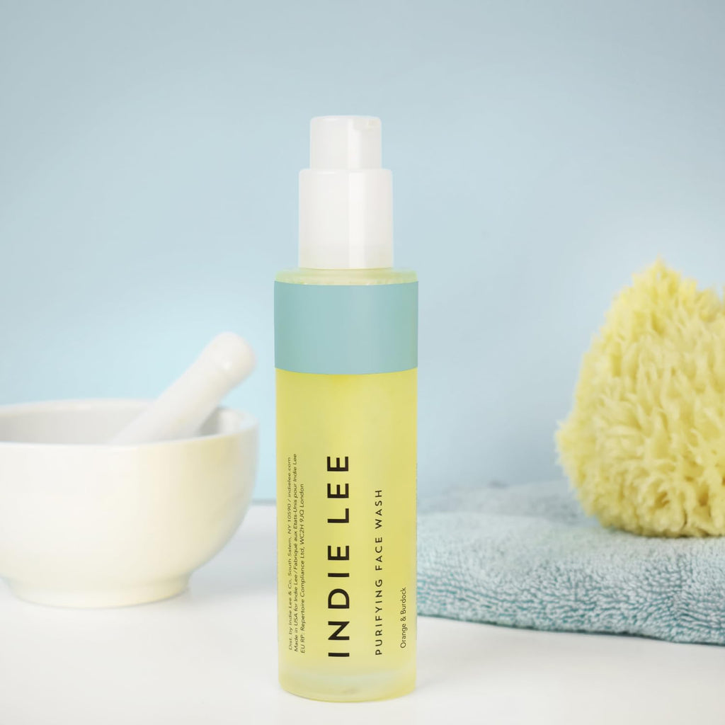 Indie Lee Purifying Face Wash – Daily Detox Foaming Cleanser for Radiant, Clear Skin (4 oz / 125 ml)