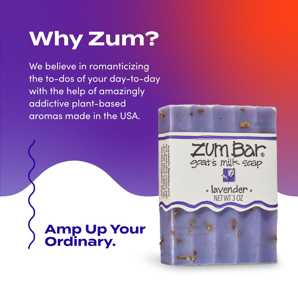 Zum Indigo Wild Goat's Milk Soap Bar – Lavender, 3 oz, 3-Pack | Essential Oils, Cruelty-Free