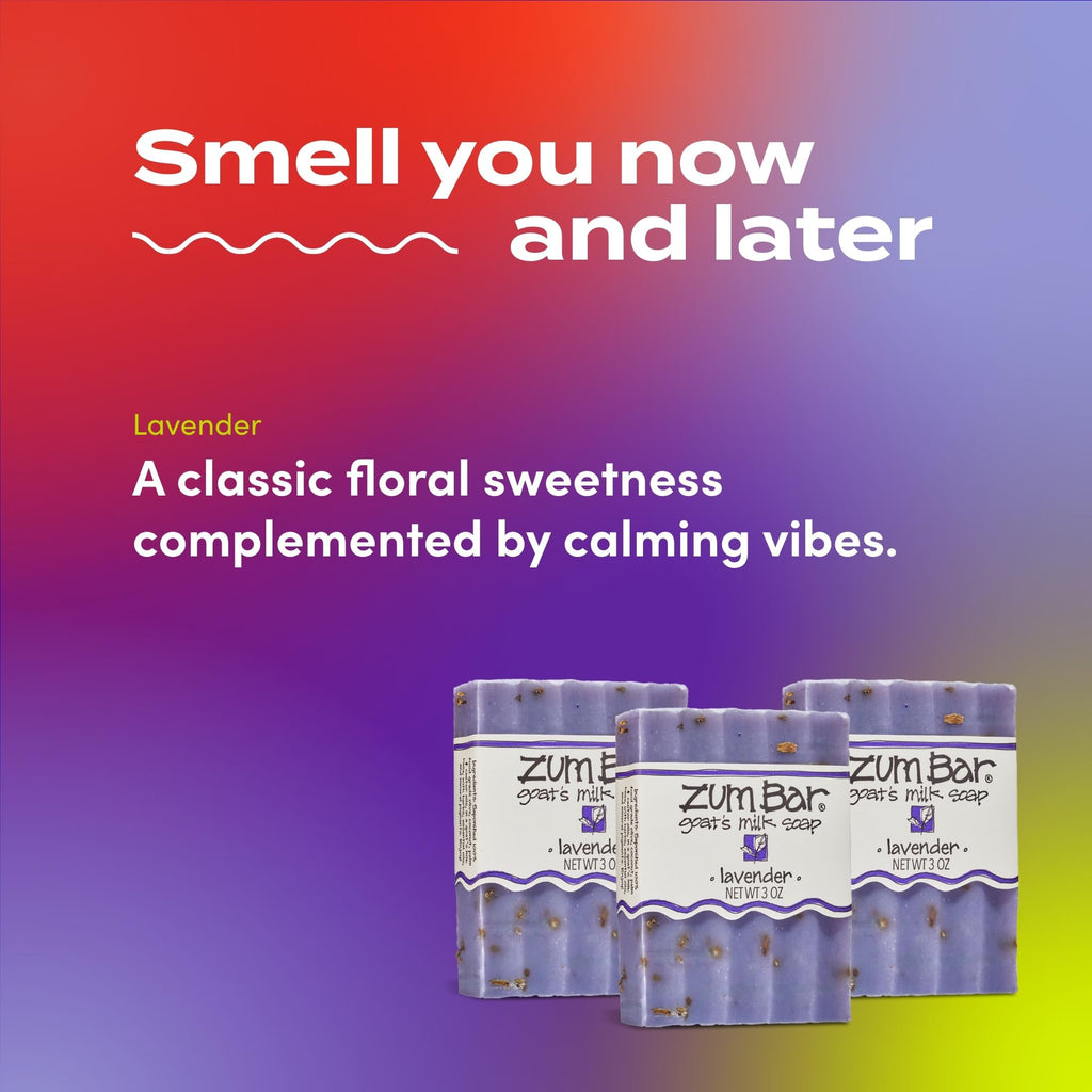 Zum Indigo Wild Goat's Milk Soap Bar – Lavender, 3 oz, 3-Pack | Essential Oils, Cruelty-Free