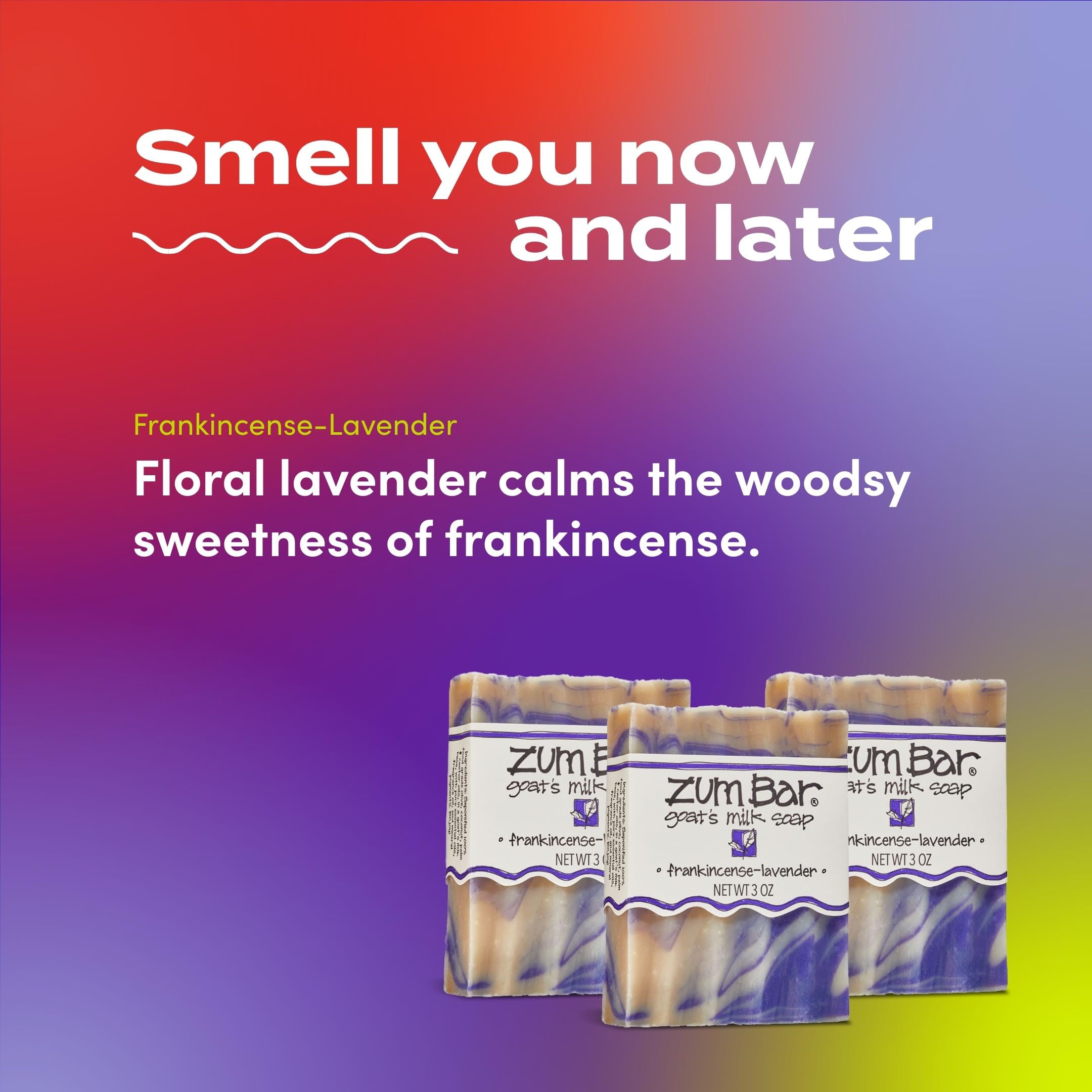 Indigo Wild Zum Goat Milk Soap Bar – Frankincense & Lavender (3 oz, 6 Pack)